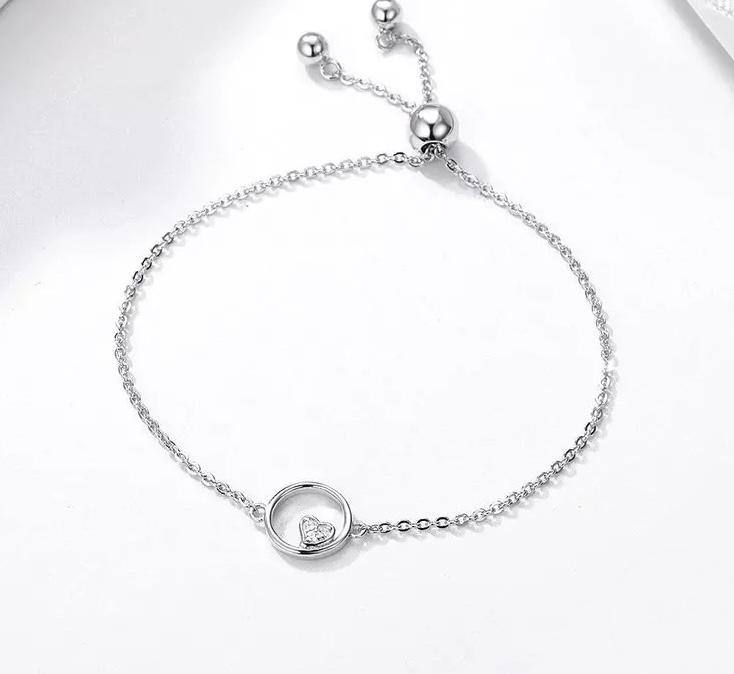 Sterling Silver Bracelet - Simple Heart - Your Locket