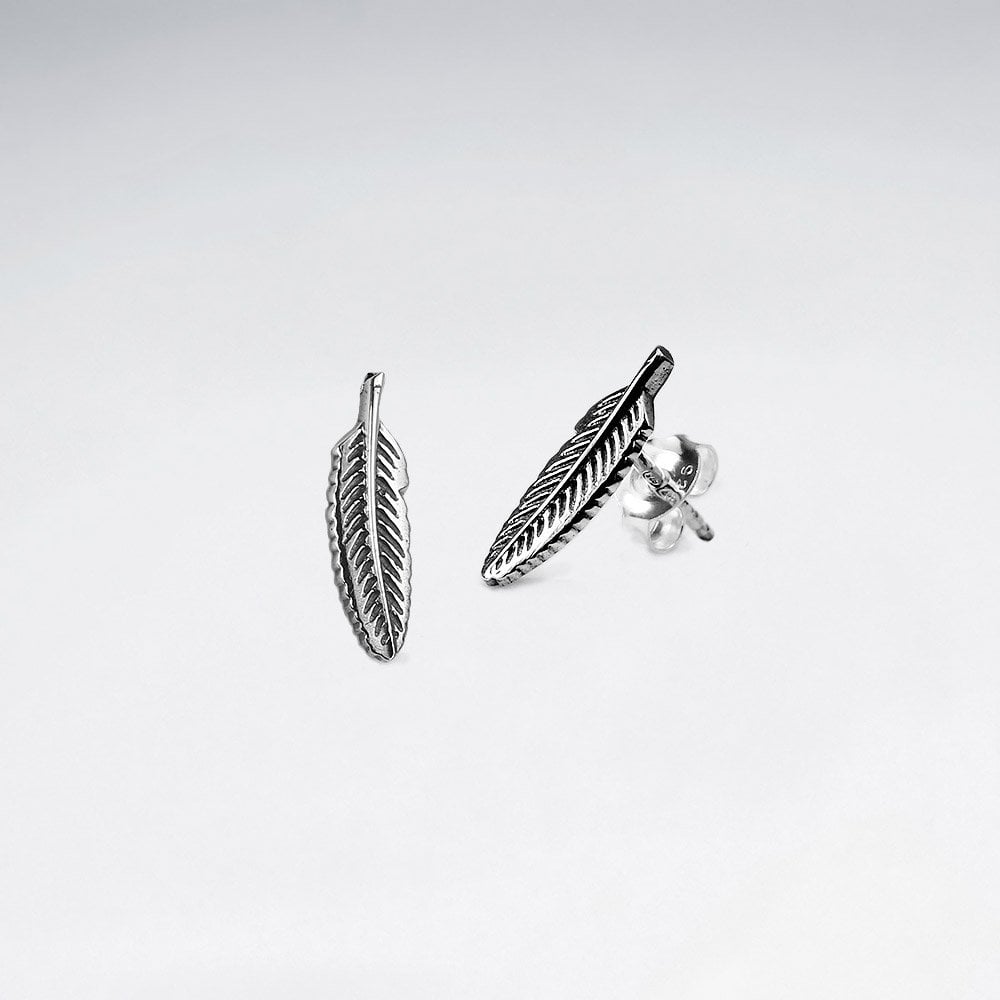 Sterling Silver Earrings - Feathers - The Little Jewellery Company