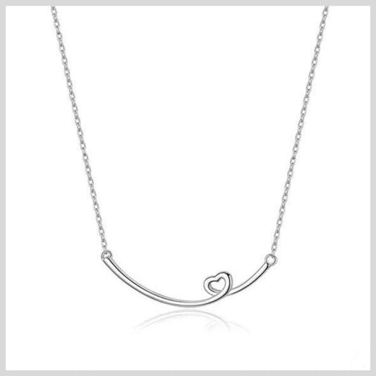 Sterling Silver Necklace - Heart Swirl - The Little Jewellery Company