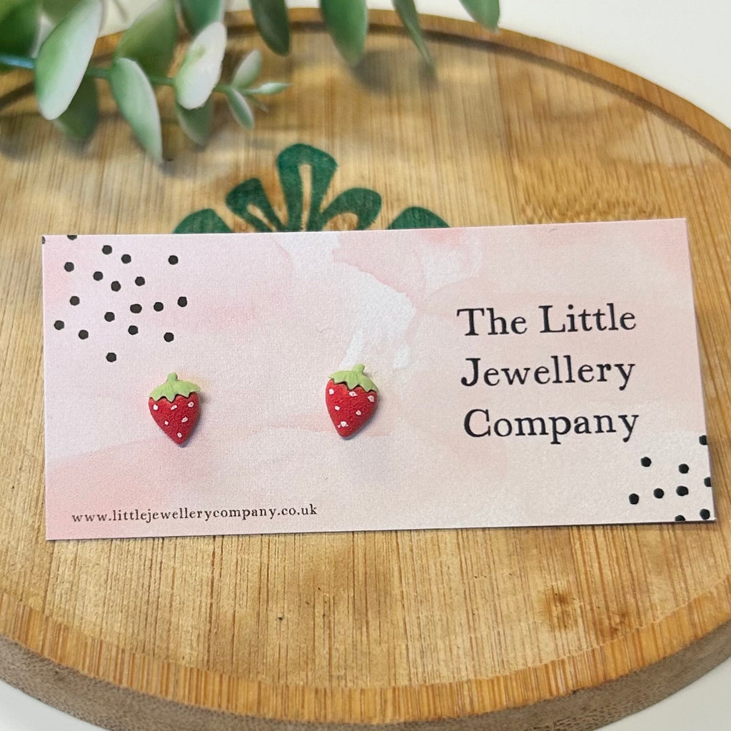 Strawberry Studs - The Little Jewellery Company