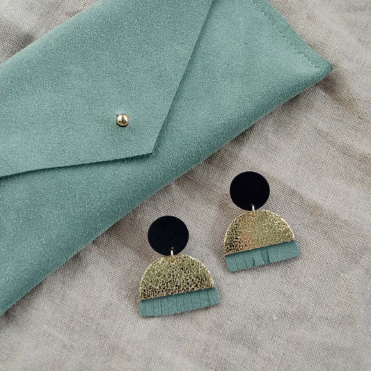 Sunset Dangle Earrings - Mint Green - The Little Jewellery Company