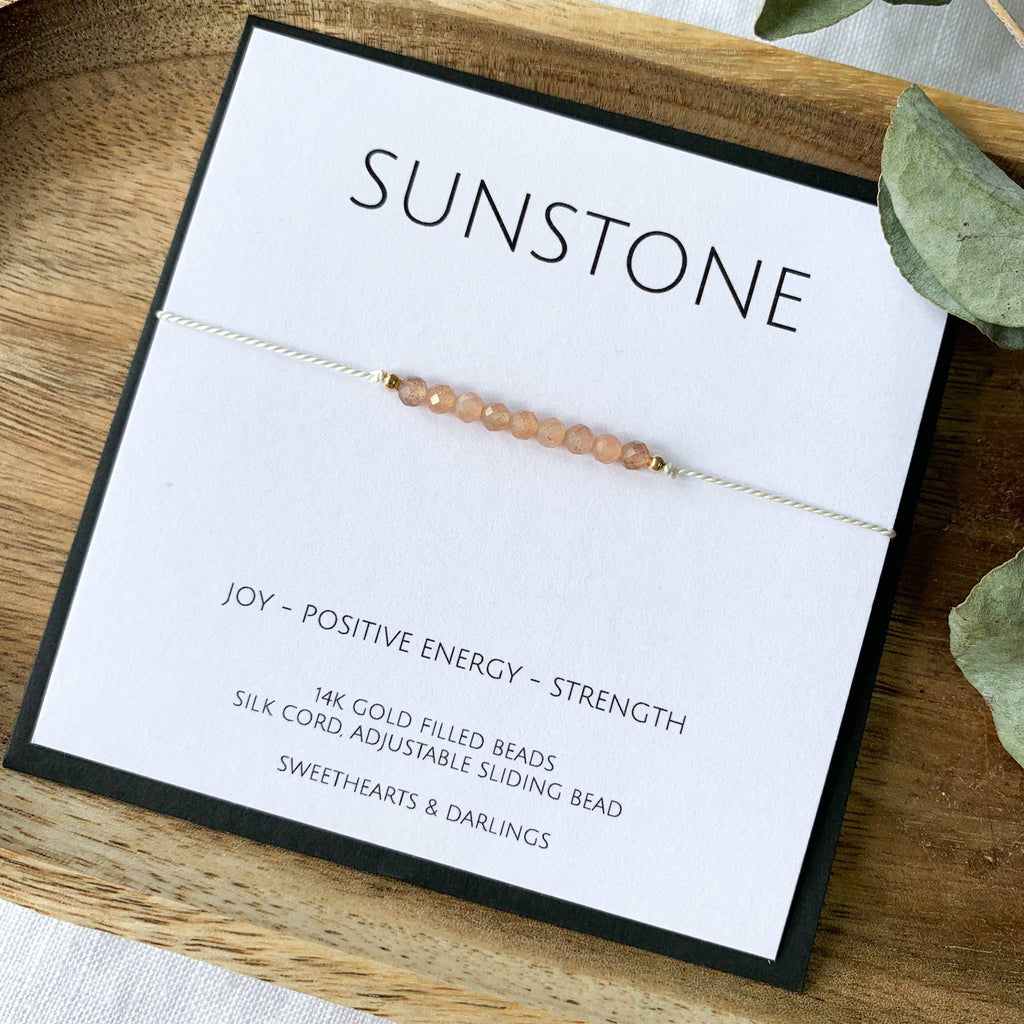 Sunstone Silk Bracelet - The Little Jewellery Company