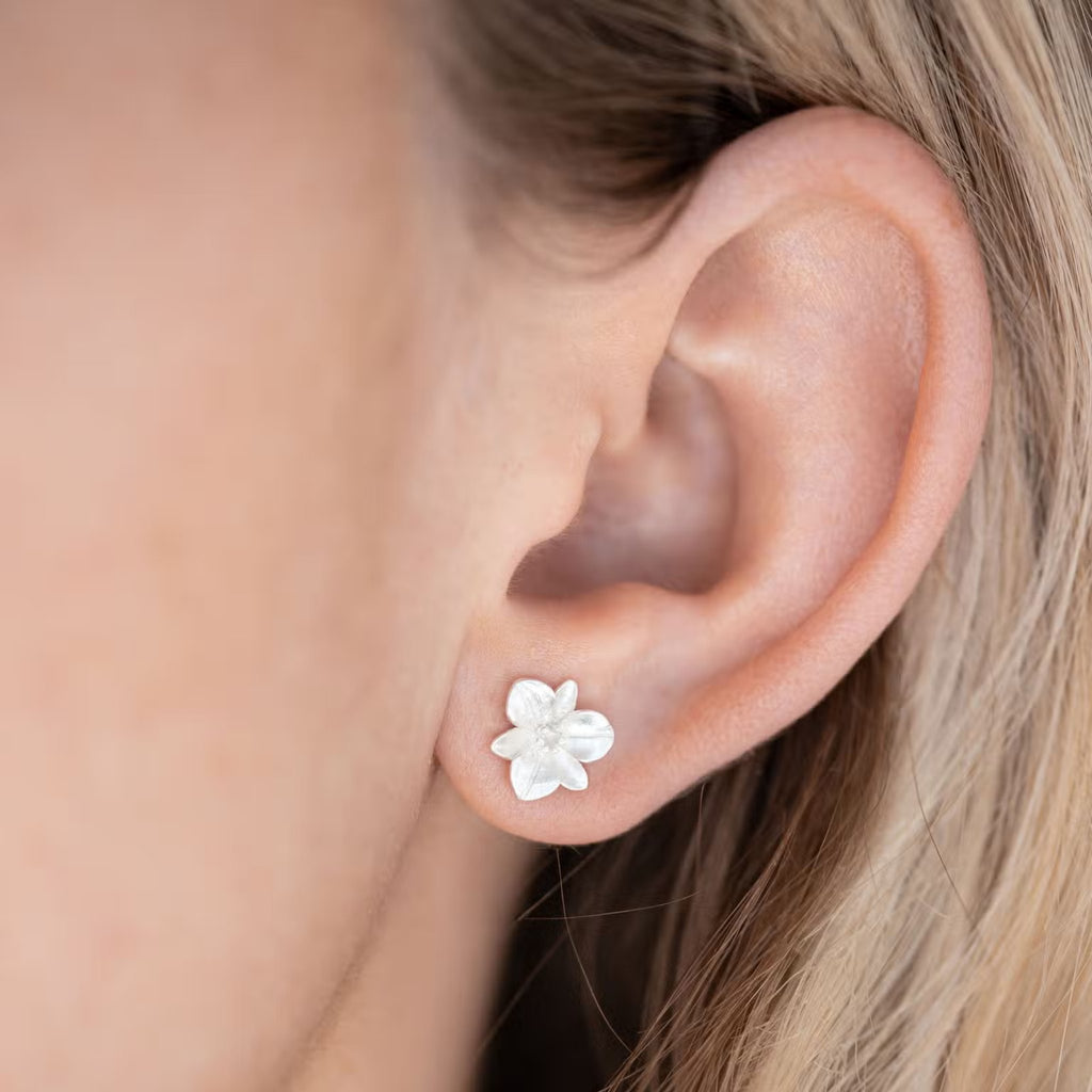 Thinking of You Lily Flower Sterling Silver Earrings - The Little Jewellery Company