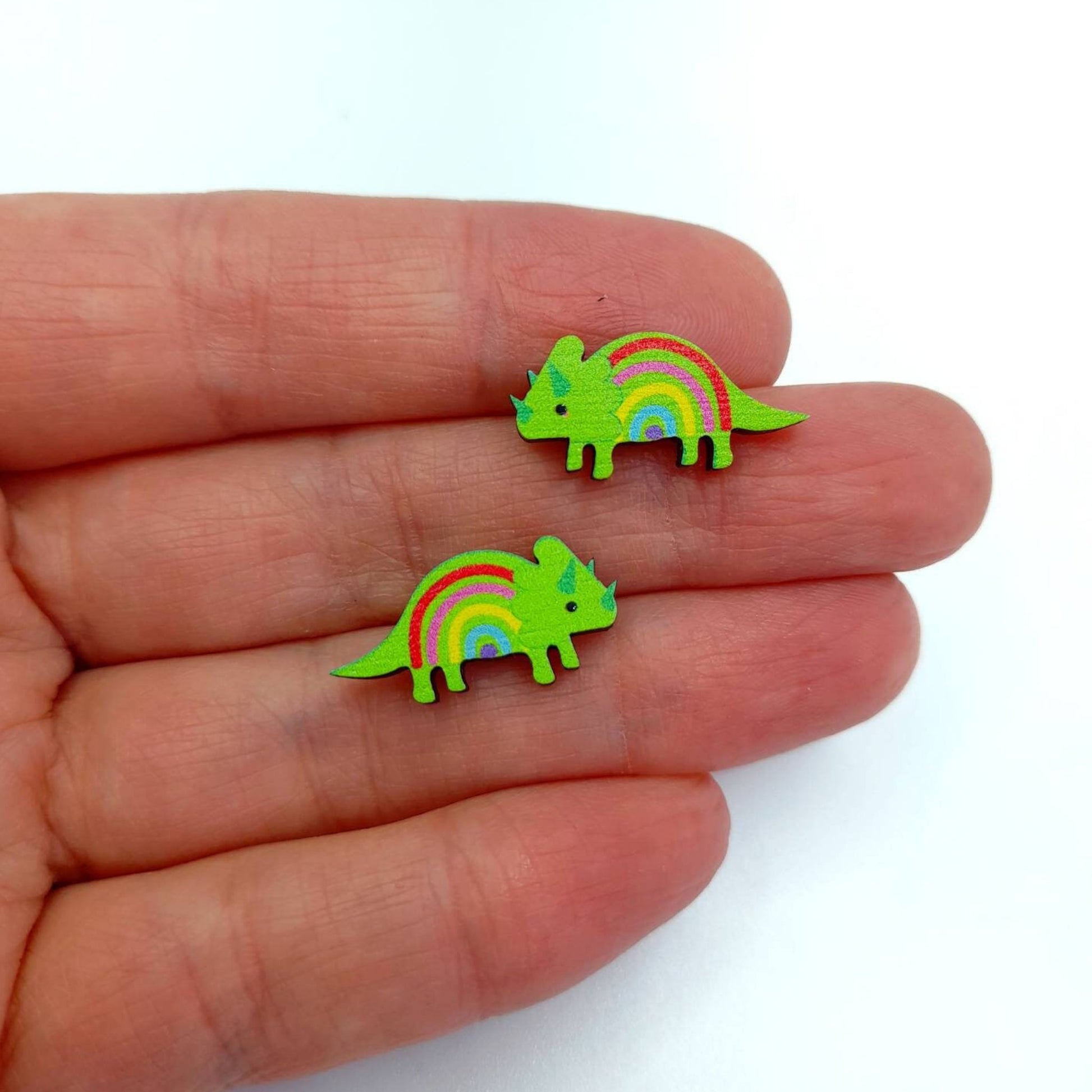 Triceratops Studs - The Little Jewellery Company