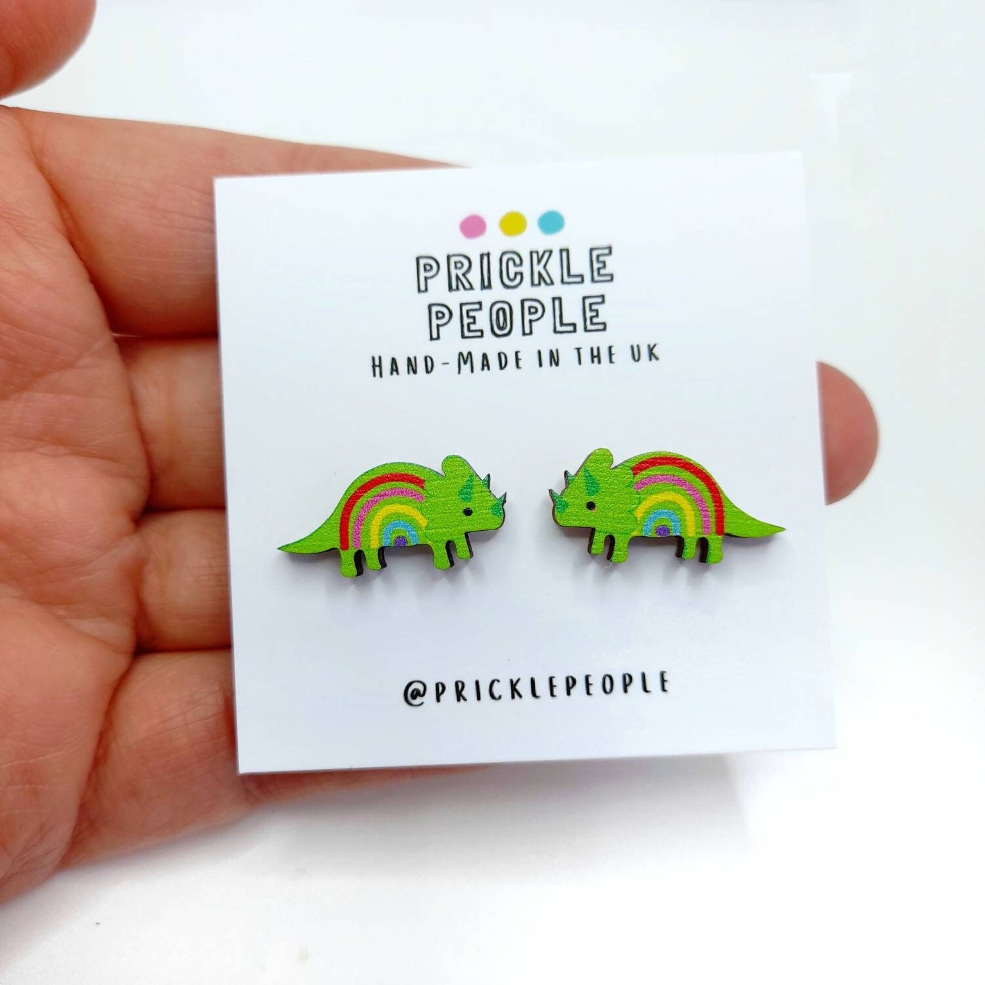 Triceratops Studs - The Little Jewellery Company