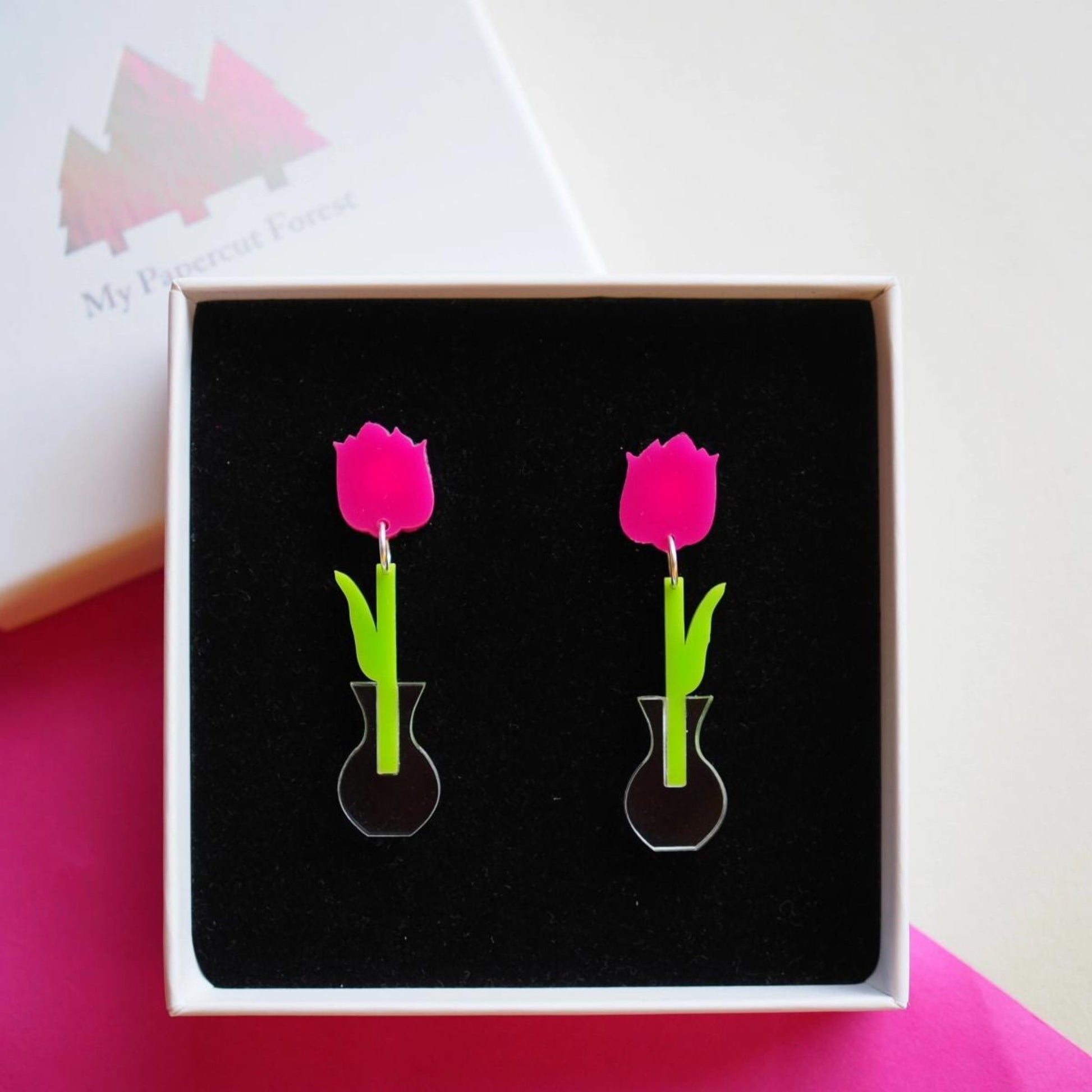 Tulip Acrylic Earrings - The Little Jewellery Company