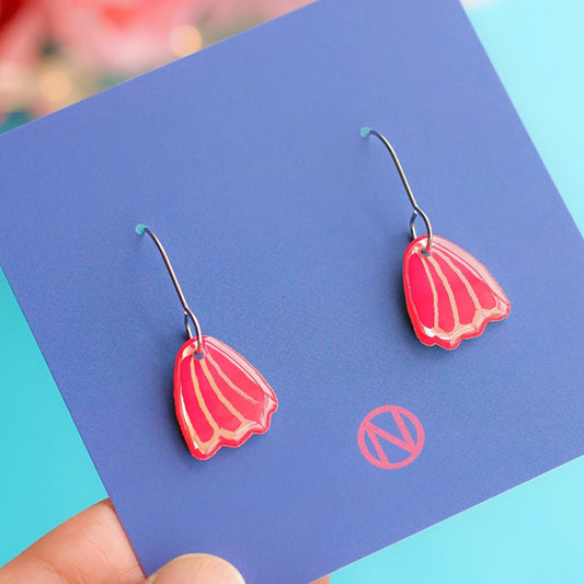 Tulip Drop Earrings: Pink - The Little Jewellery Company