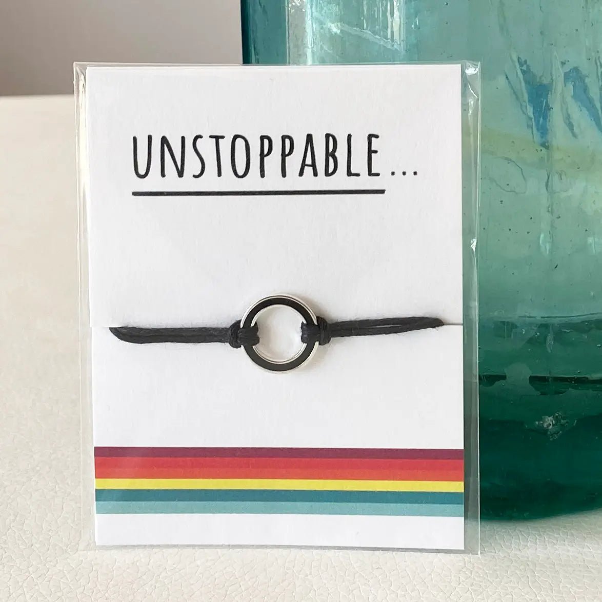 'Unstoppable!' Sentiment String Charm Bracelet - The Little Jewellery Company