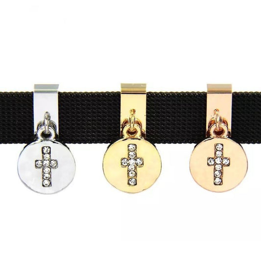 Vita Bracelet Cross Drop Slide Charm - The Little Jewellery Company
