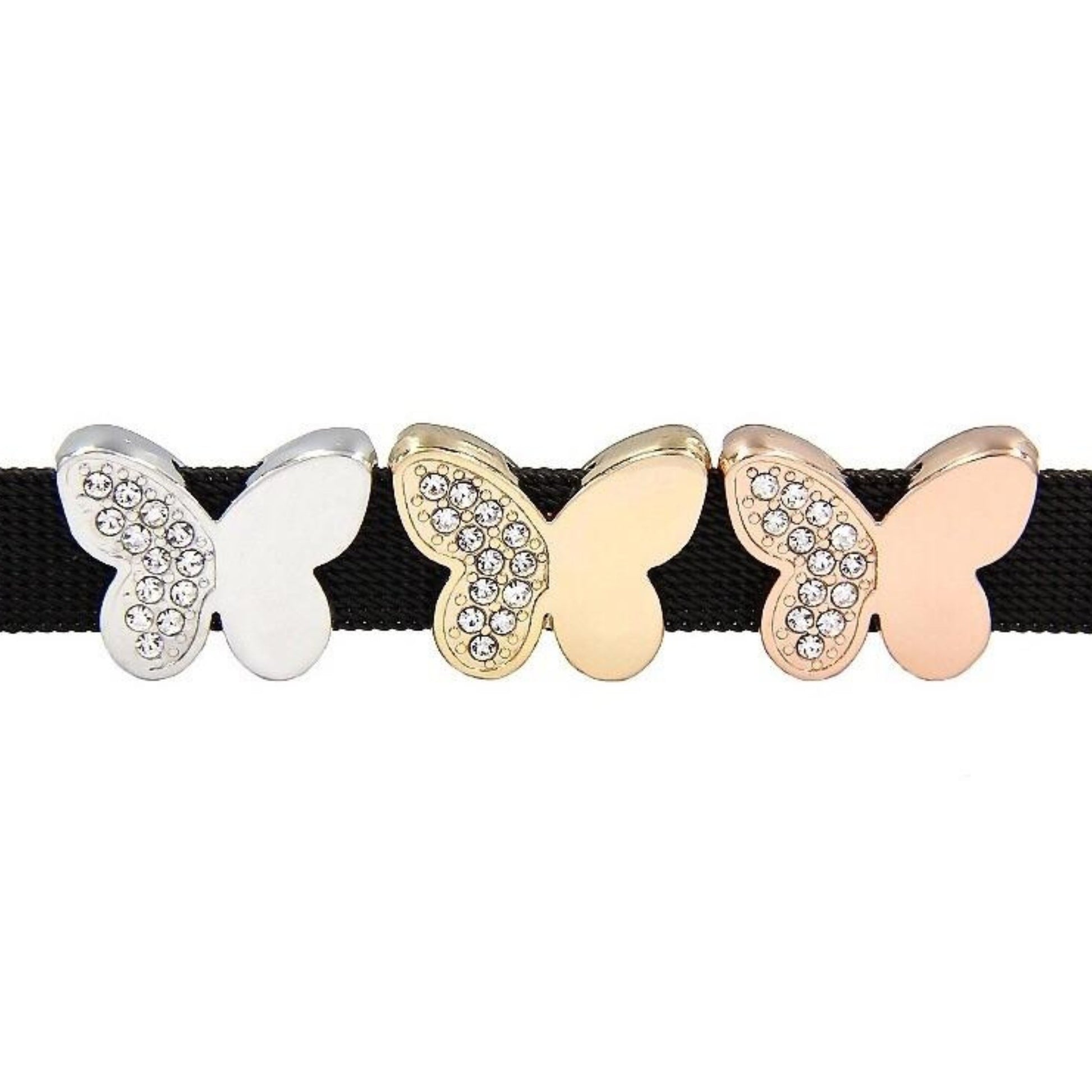 Vita Bracelet Crystal Butterfly Slide Charm - The Little Jewellery Company