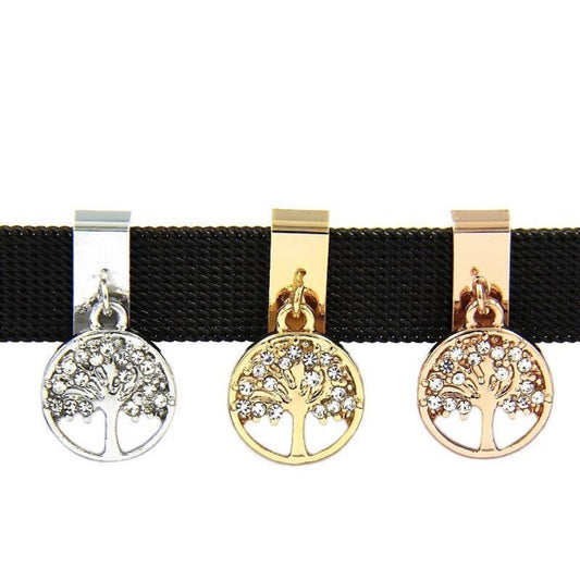 Vita Bracelet Crystal Life Tree Slide Charm - The Little Jewellery Company