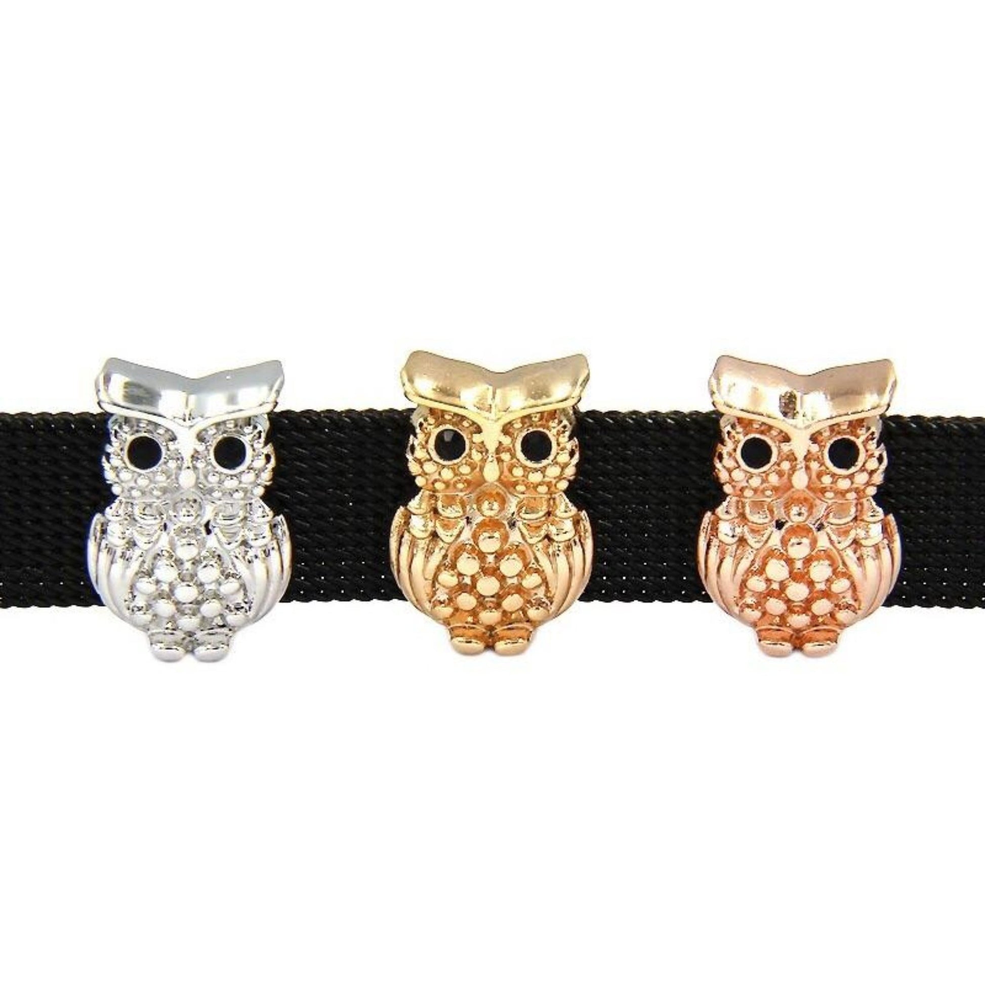 Vita Bracelet Owl Slide Charm - The Little Jewellery Company