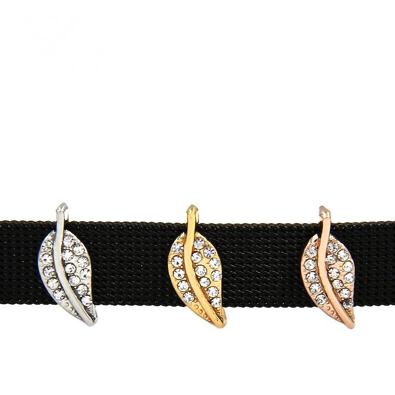 Vita Bracelet Sparkle Leaf Slide Charm - The Little Jewellery Company