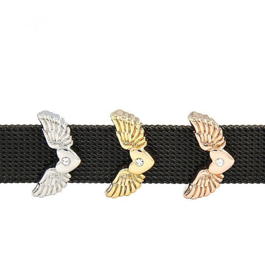 Vita Bracelet Winged Heart Slide Charm - The Little Jewellery Company