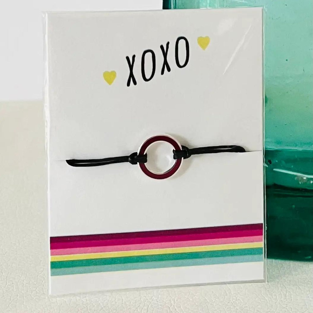 'XOXO' Sentiment String Charm Bracelet - The Little Jewellery Company
