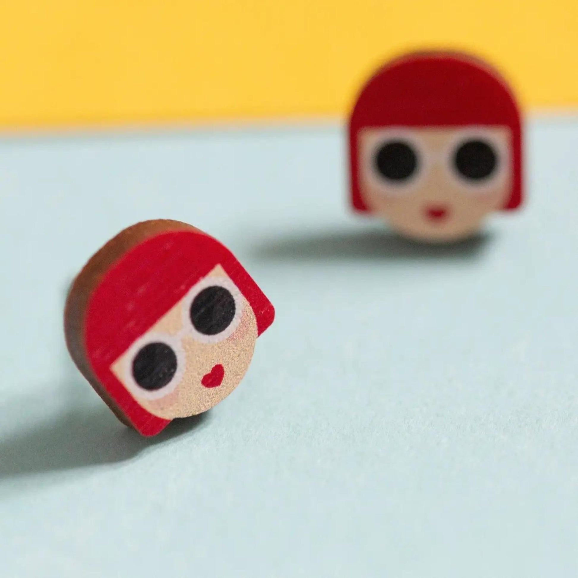 Yayoi Kusama - Eco Friendly Wooden Studs - The Little Jewellery Company