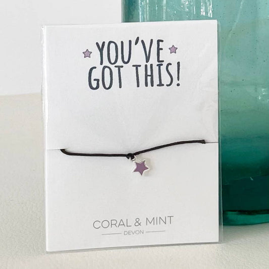 'You've Got This!' Sentiment String Charm Bracelet. - The Little Jewellery Company